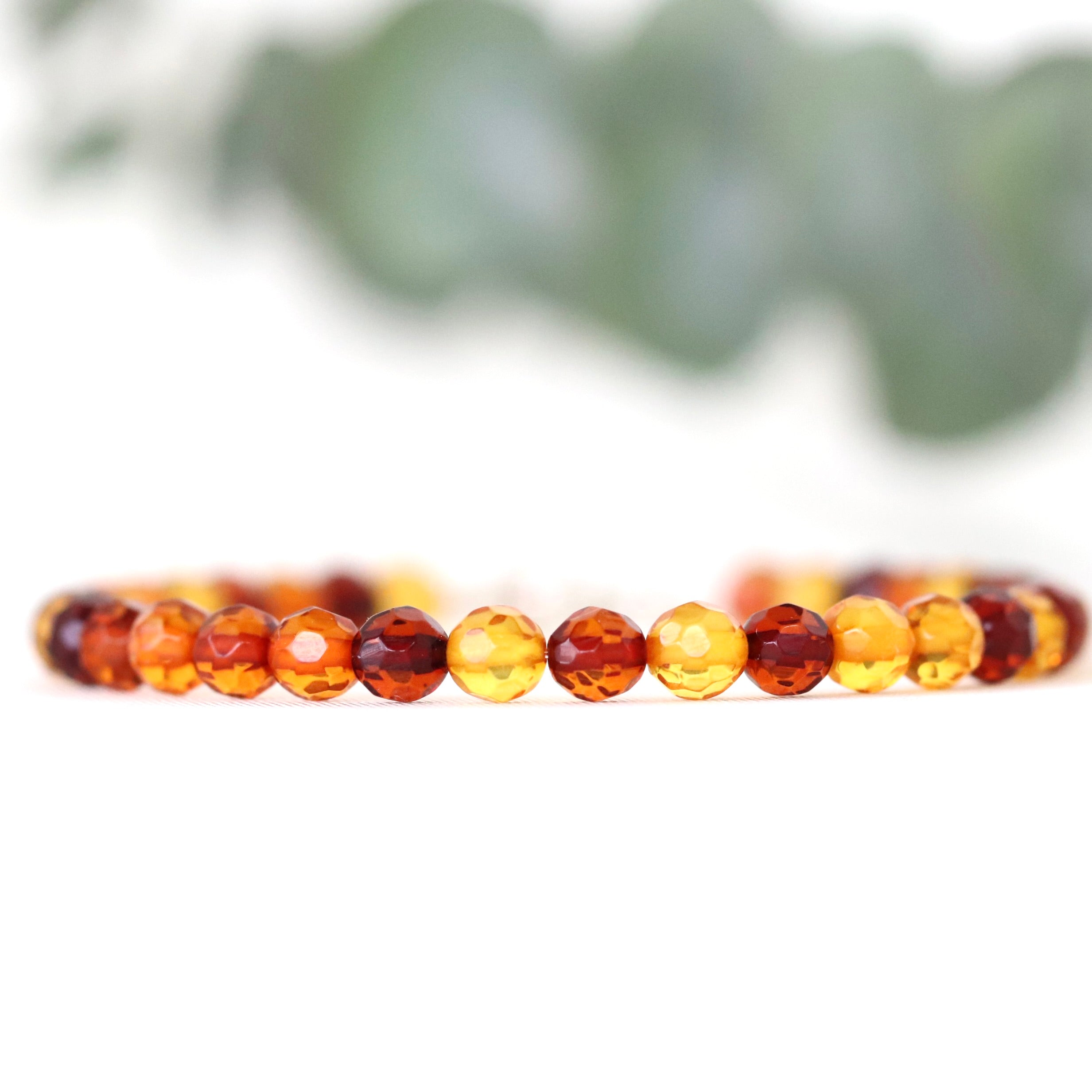 Adjustable Baltic Amber bracelet by Oberia Jewelry