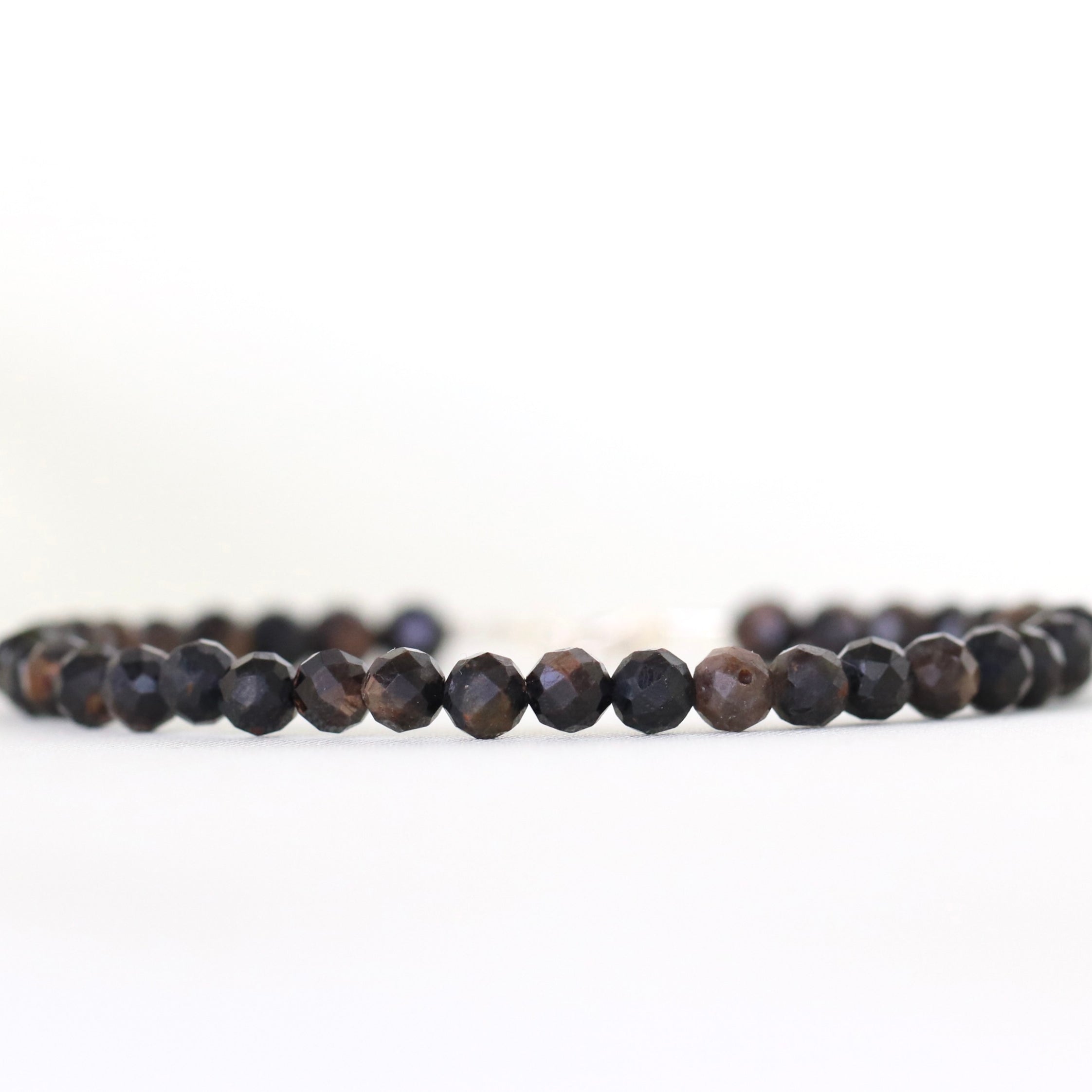 Black Star Sapphire bracelet by Oberia Jewelry, handmade with timeless minimalist design