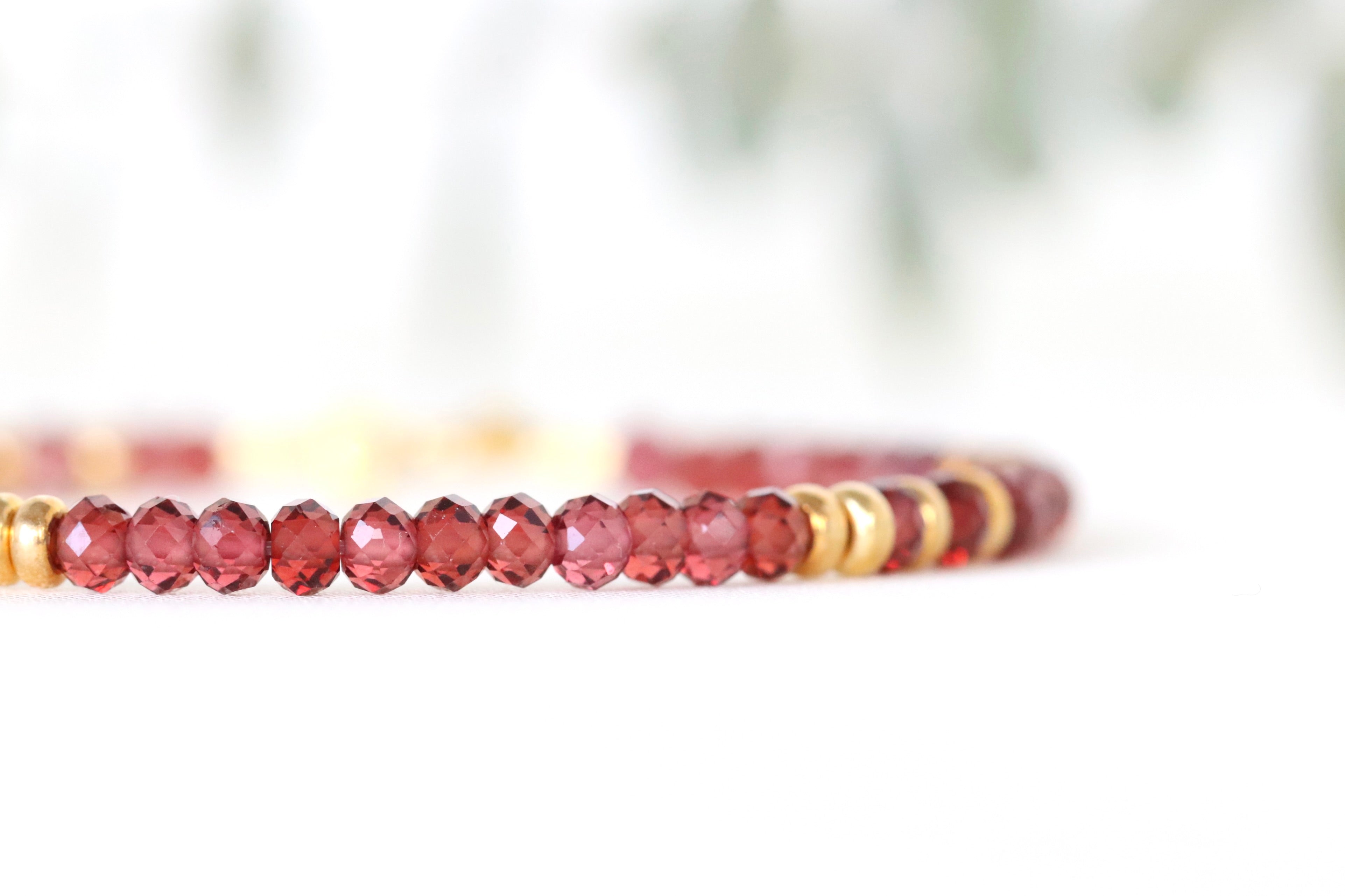 Dainty AAAA+ Malaya Garnet bracelet