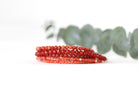 Dainty Carnelian bracelet featuring 14k gold filled accents, timeless handmade design