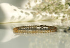 Dainty Citrine bracelet, elegant handmade jewelry with golden hues