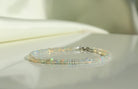 Dainty Ethiopian Opal bracelet, elegant handcrafted jewelry featuring natural color variations