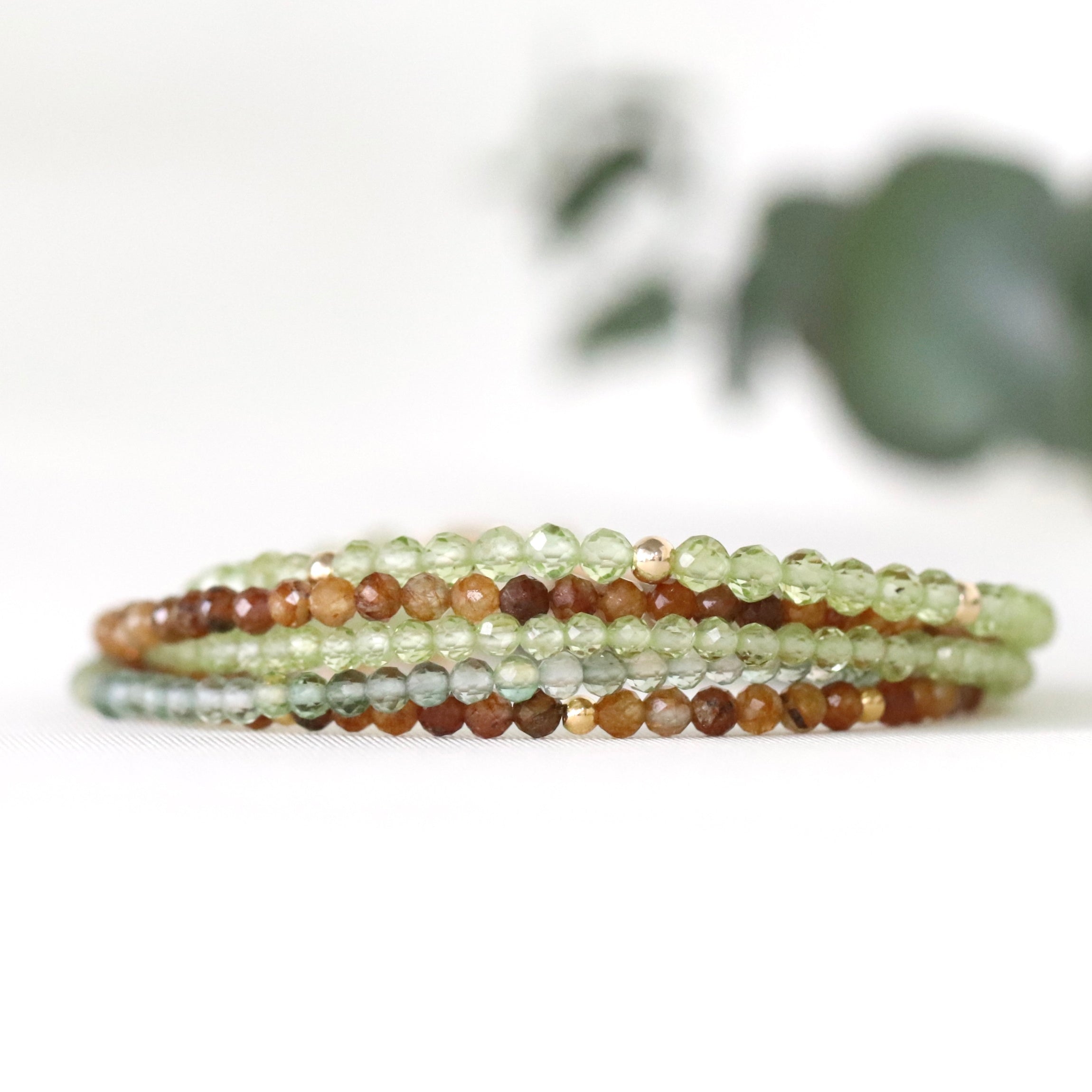 Dainty Green Amethyst bracelet by Oberia Jewelry, a timeless handmade minimalist jewelry piece