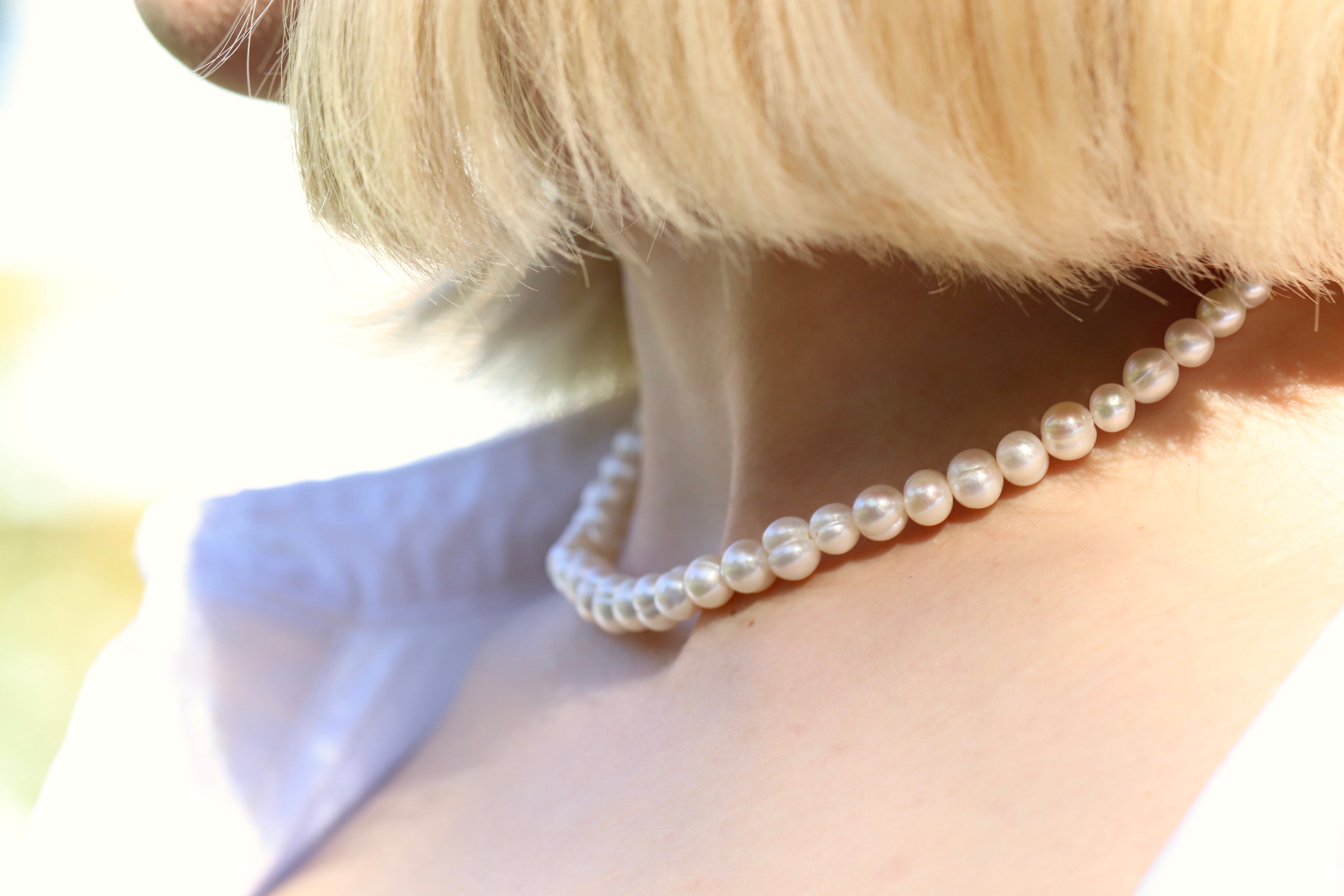 Dainty handmade 8mm Pearl necklace