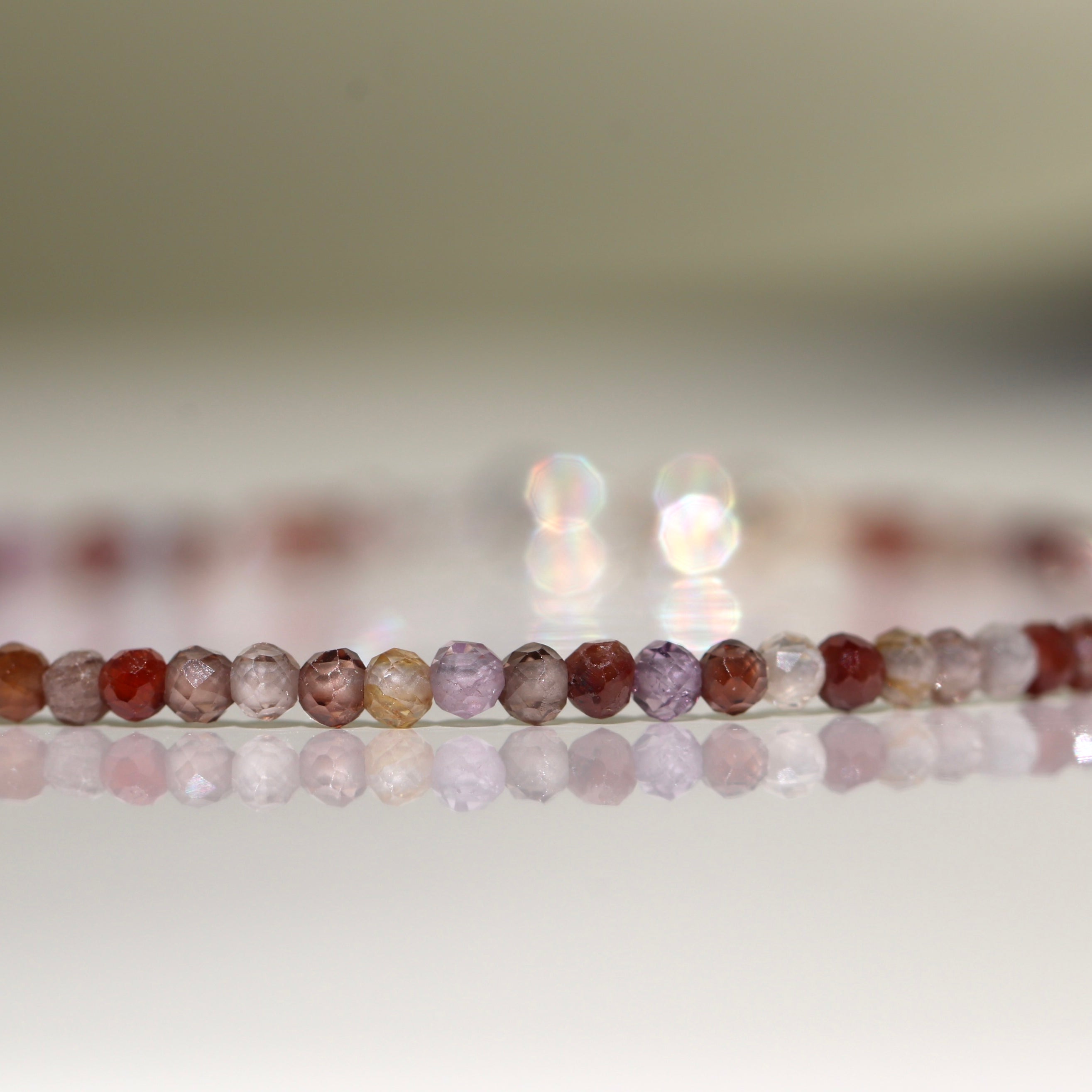 Dainty handmade brown Zircon bracelet