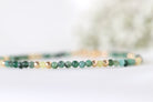 Dainty handmade Emerald and Yellow Jade bracelet