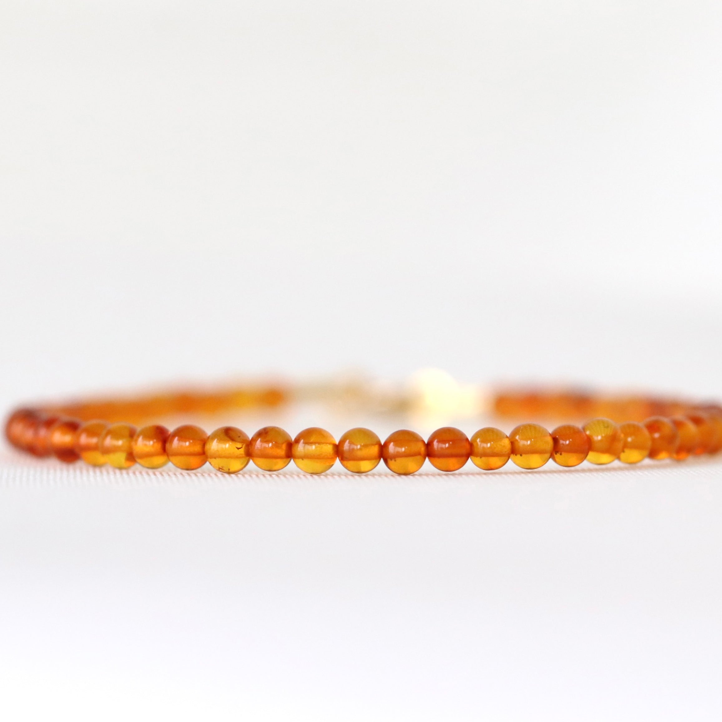 Dainty handmade Honey Baltic Amber bracelet