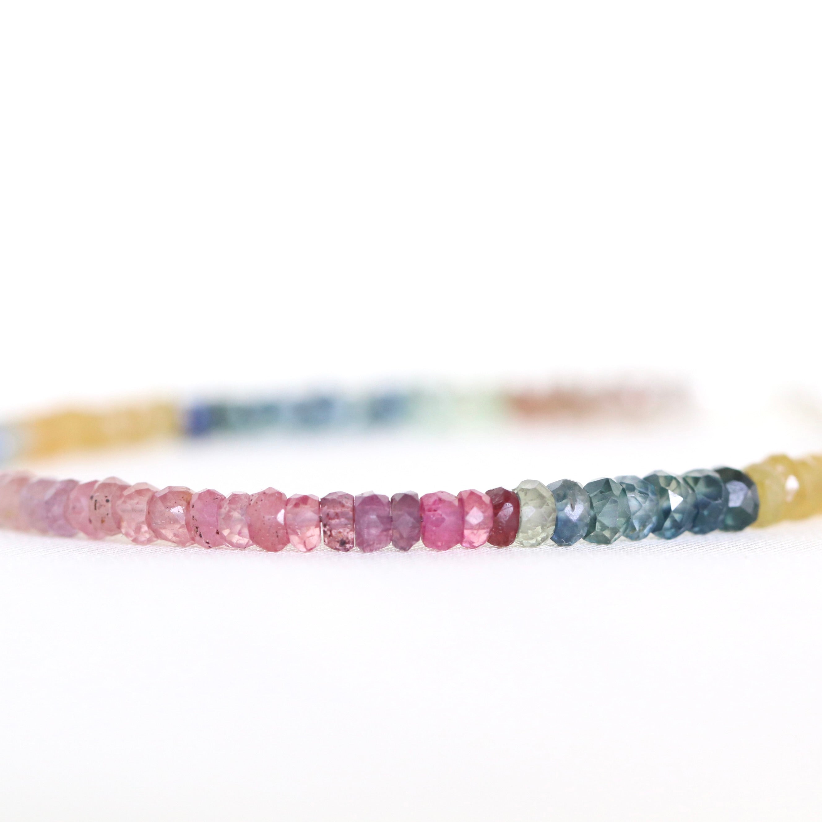 Dainty handmade Ombre Sapphire bracelet