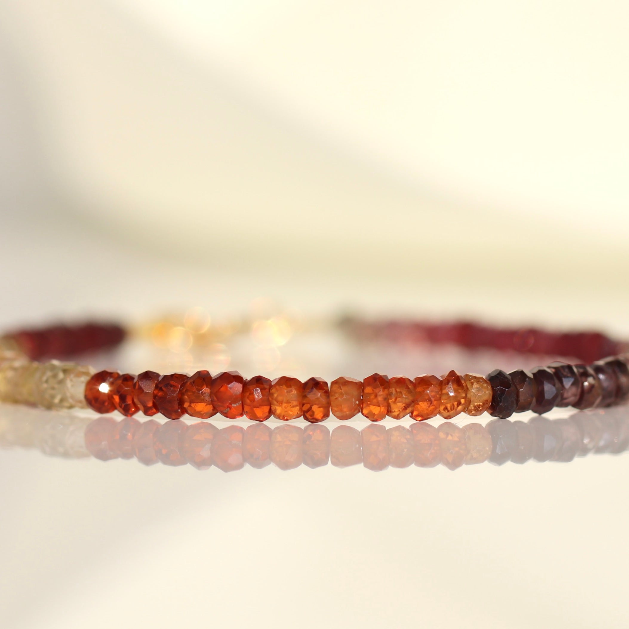 Dainty handmade Ombre Tundra Sapphire bracelet