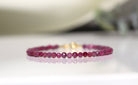 Dainty handmade Pink Red Ruby bracelet, timeless design