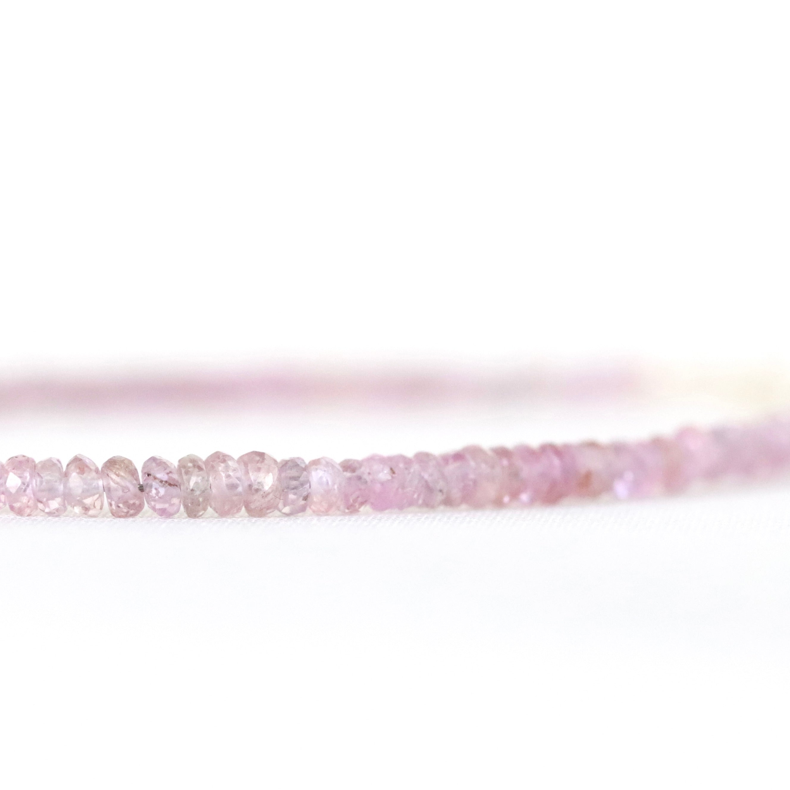Dainty handmade Pink Sapphire bracelet