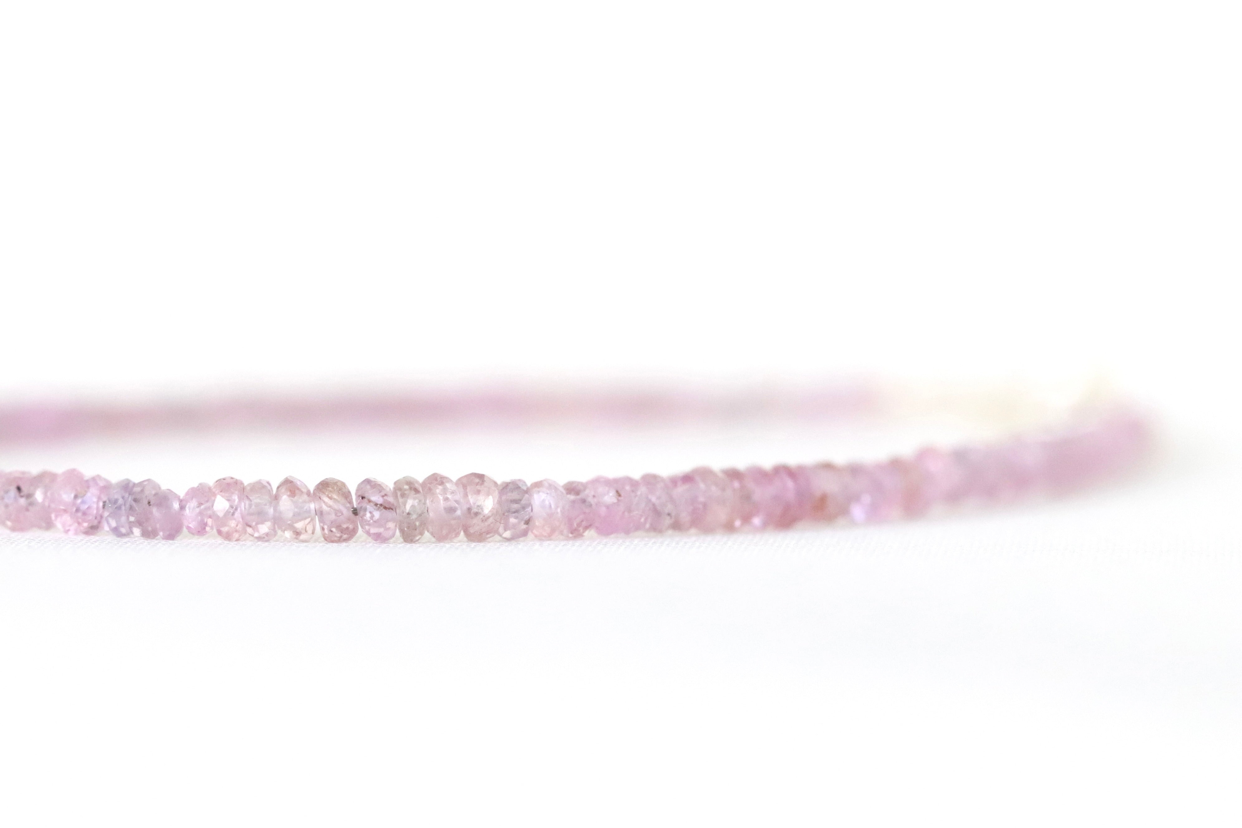 Dainty handmade Pink Sapphire bracelet