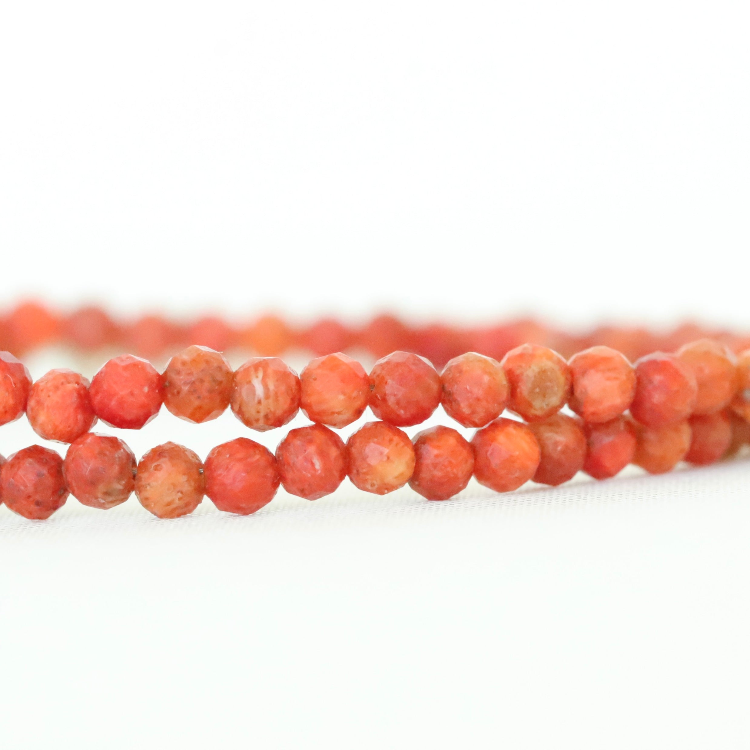 Dainty handmade natural Red Coral necklace