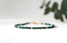 Dainty malachite bracelet from Oberia Jewelry, elegant handmade jewelry inspired by August birthstones