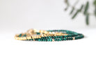 Dainty handmade malachite bracelet, timeless minimalist design