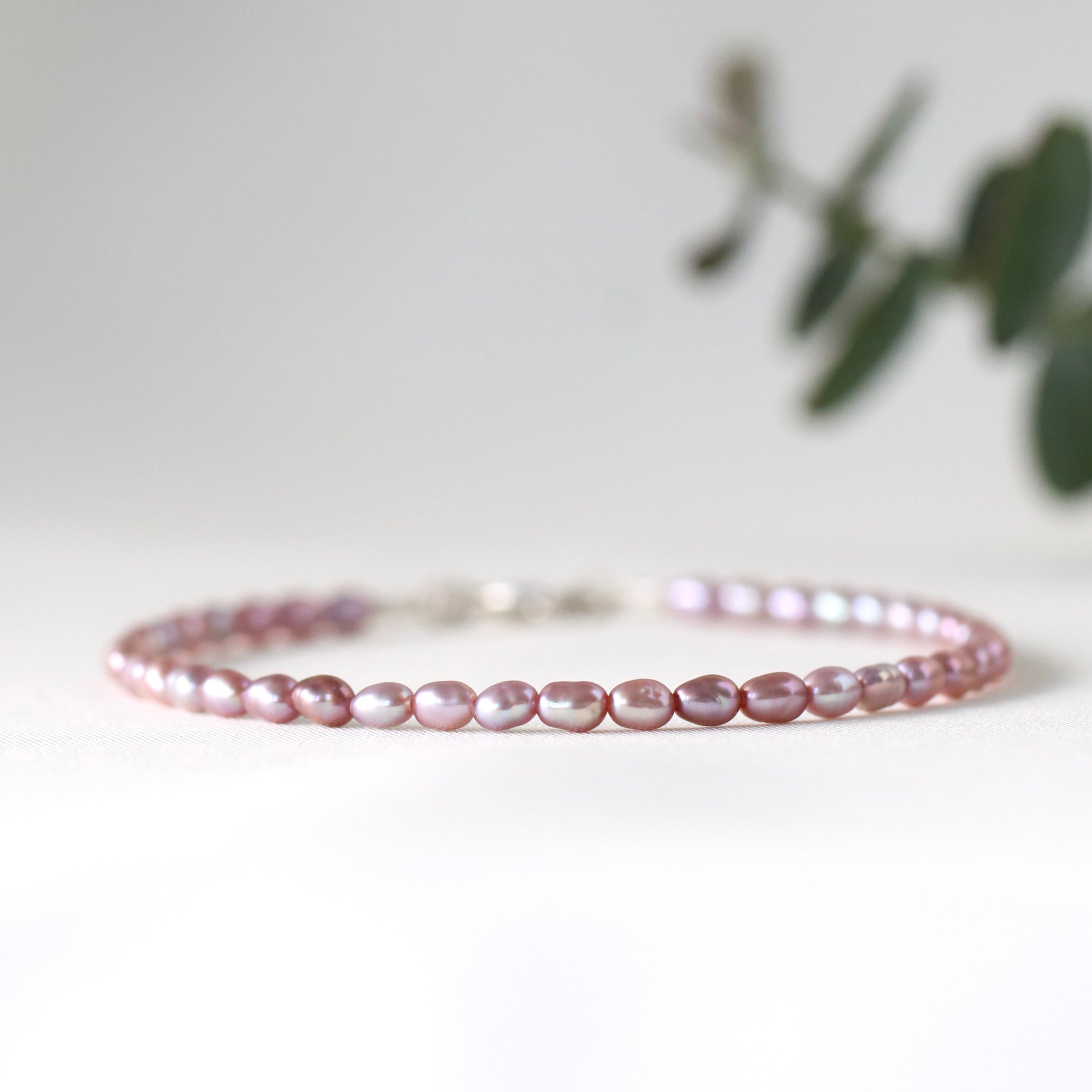 Dainty Rose Freshwater Pearl bracelet 2-3mm