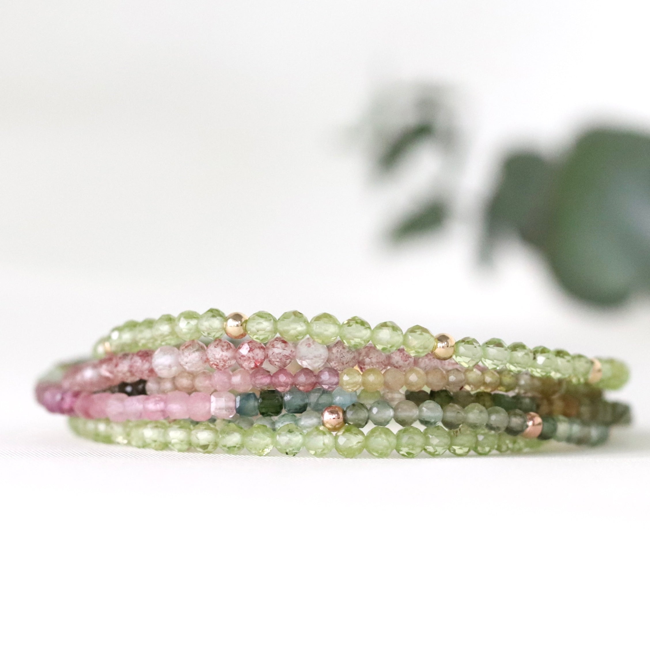 Delicate Green Amethyst bracelet by Oberia Jewelry, dainty handmade jewelry with timeless charm