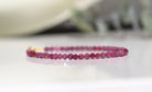 Elegant 3mm Pink Red Ruby bracelet from Oberia Jewelry, a timeless handmade jewelry piece