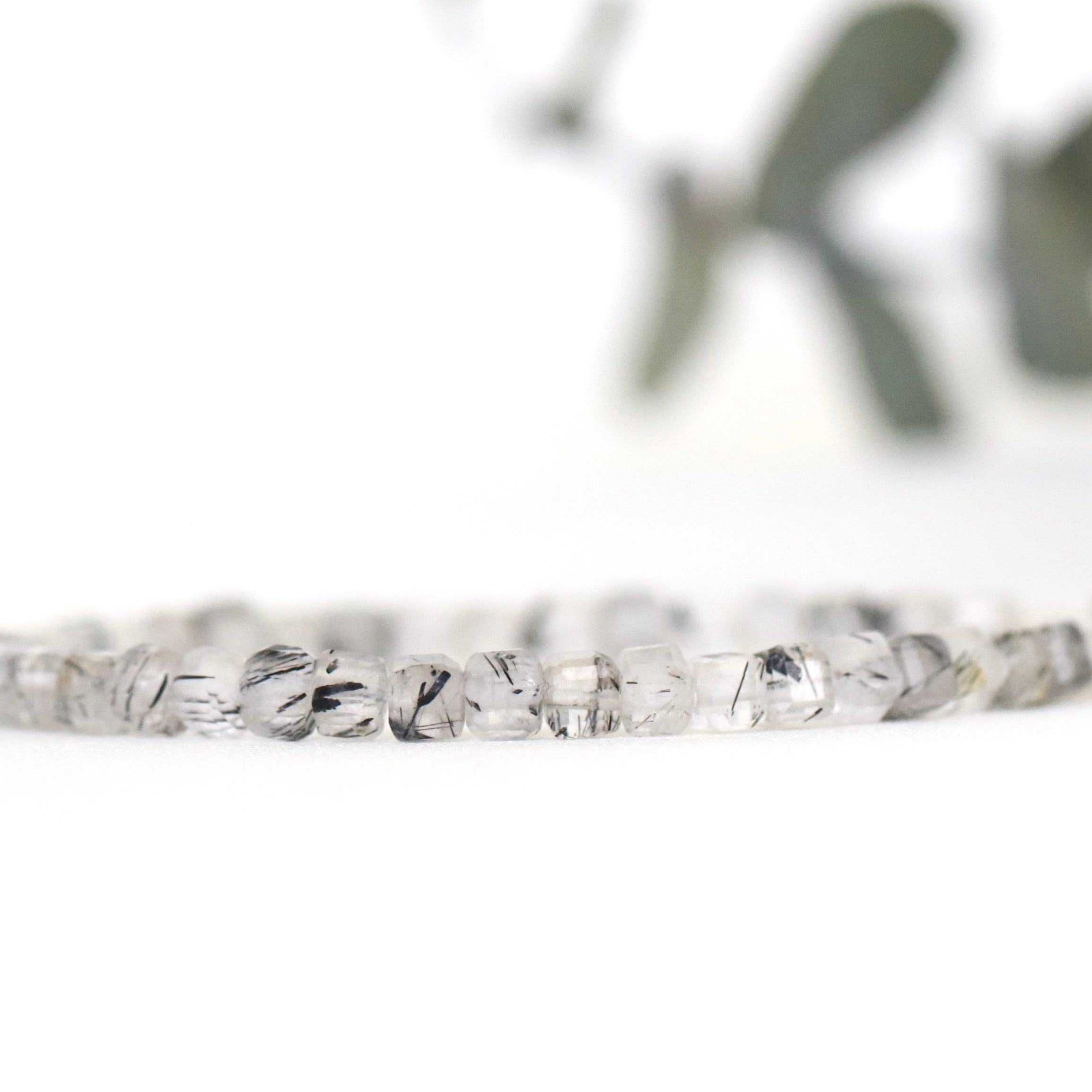 Elegant 4mm Rutilated Quartz bracelet by Oberia