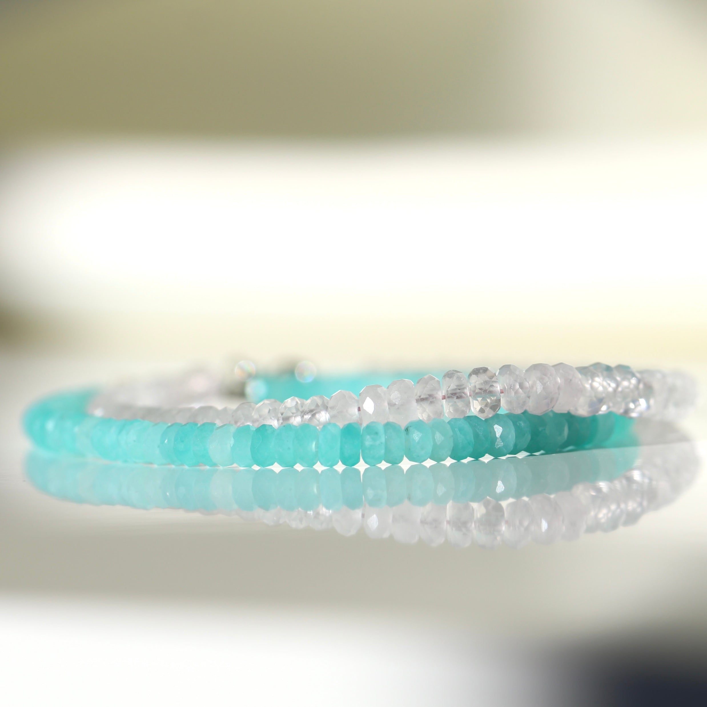 Elegant Amazonite bracelet, handmade jewelry