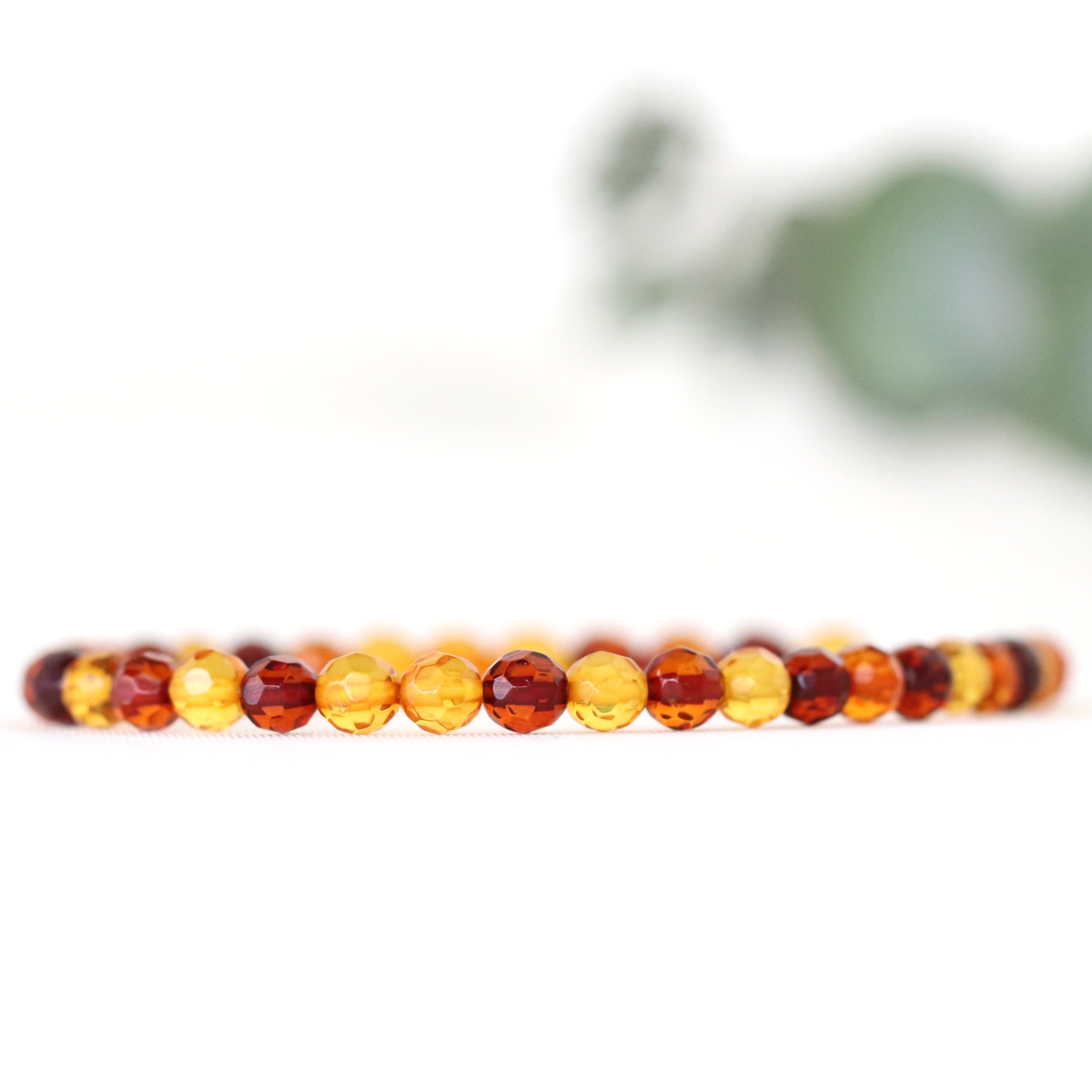 Elegant Baltic Amber bracelet with adjustable design