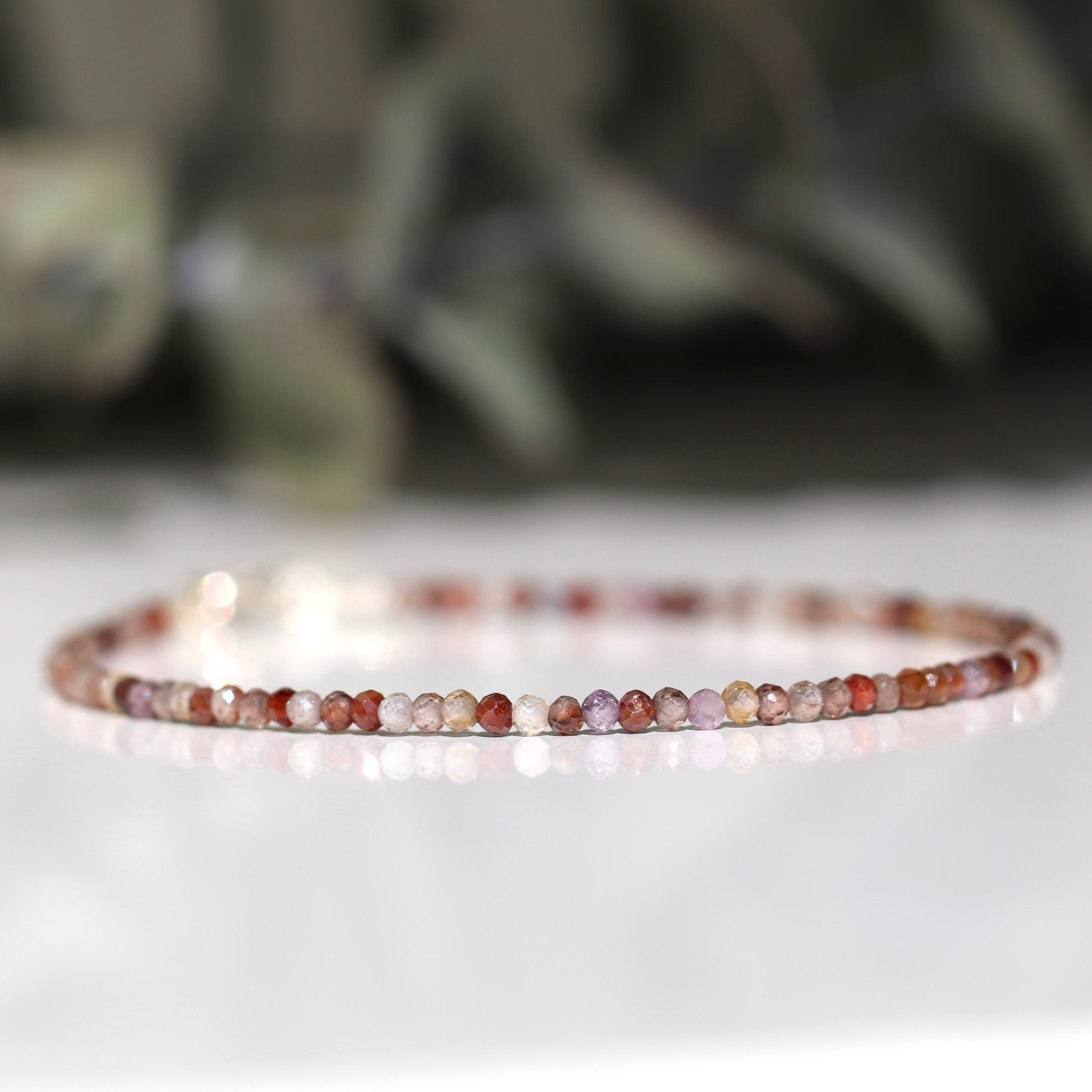 Elegant brown Zircon bracelet, handmade jewelry