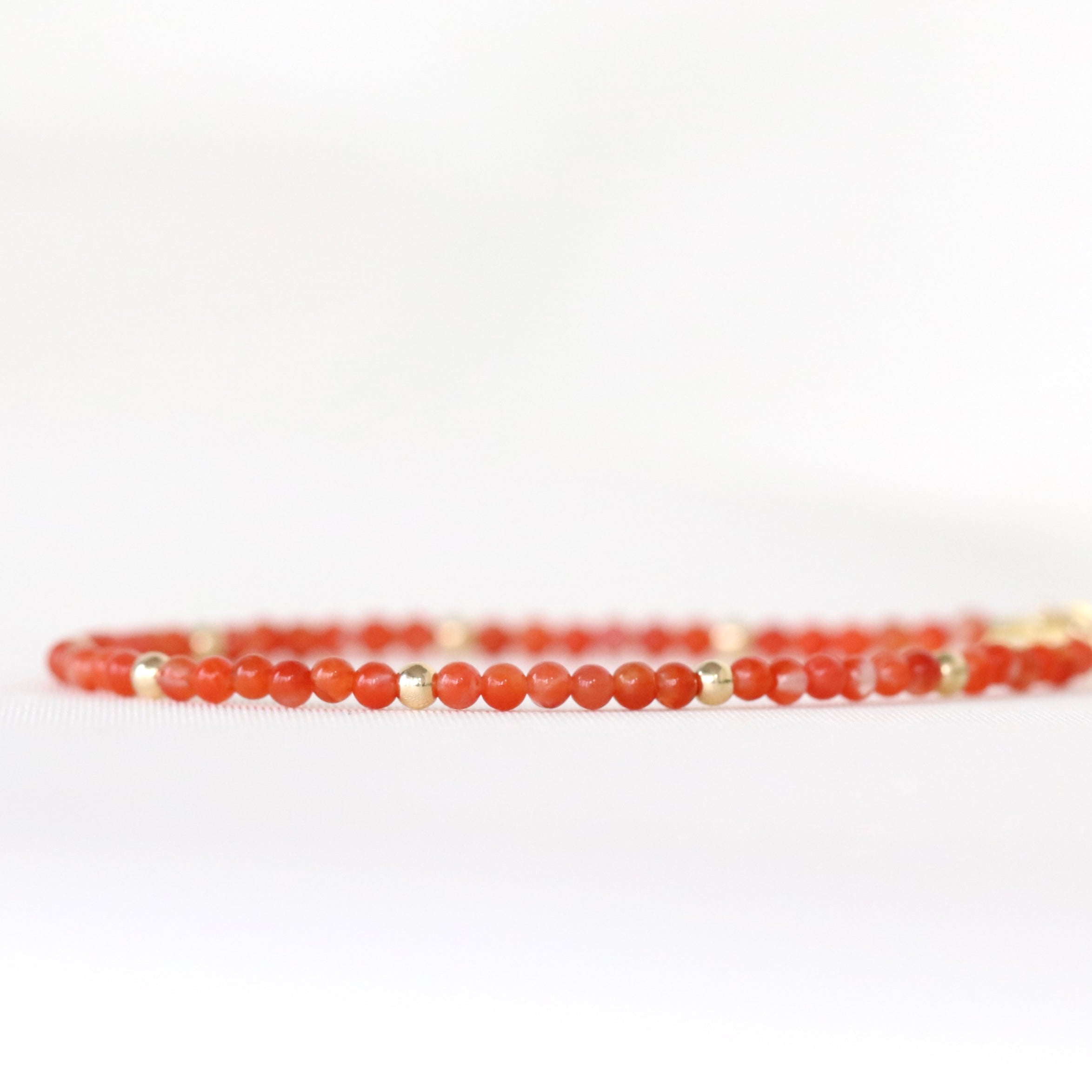 Elegant Carnelian bracelet with gold accents