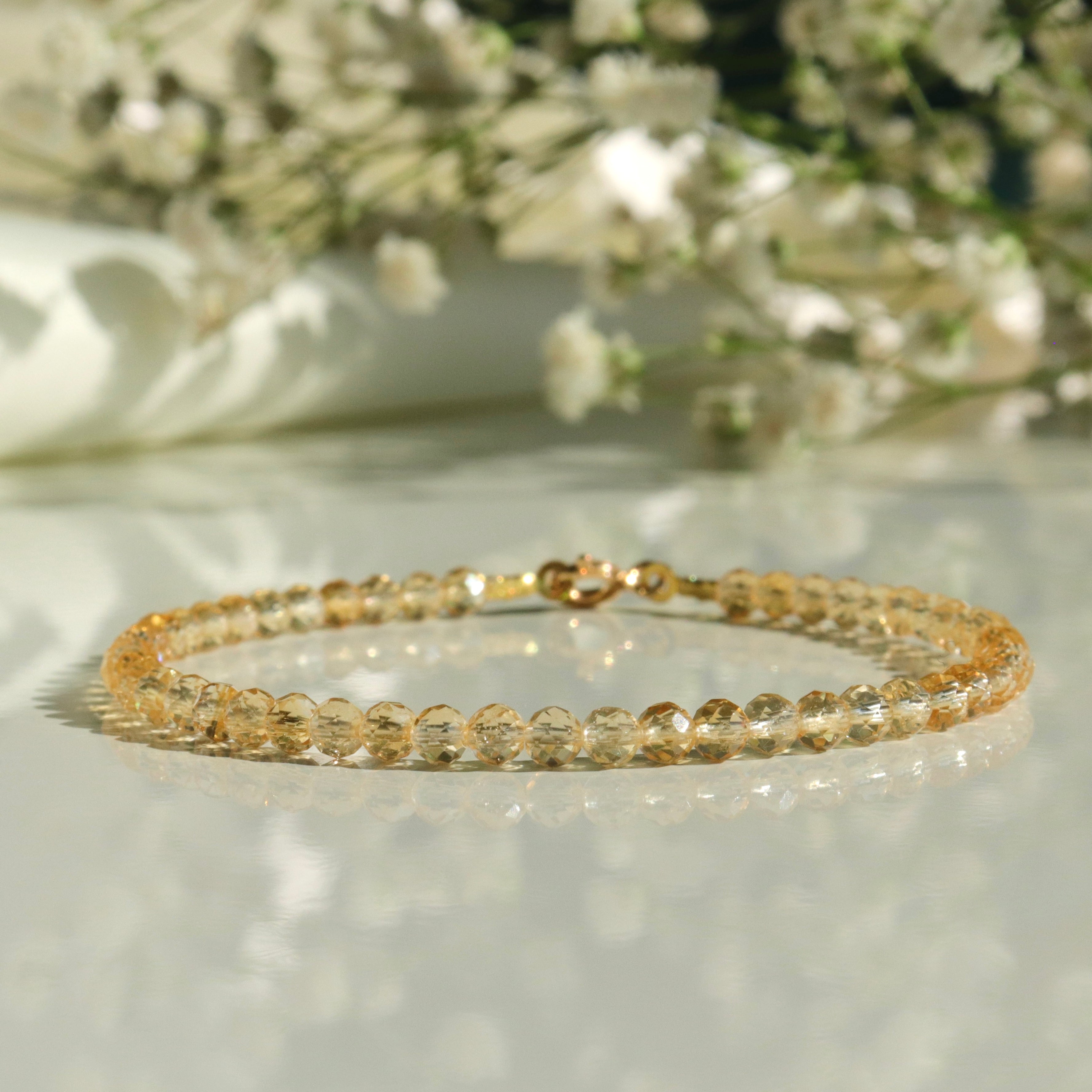 Elegant Citrine bracelet, handmade jewelry
