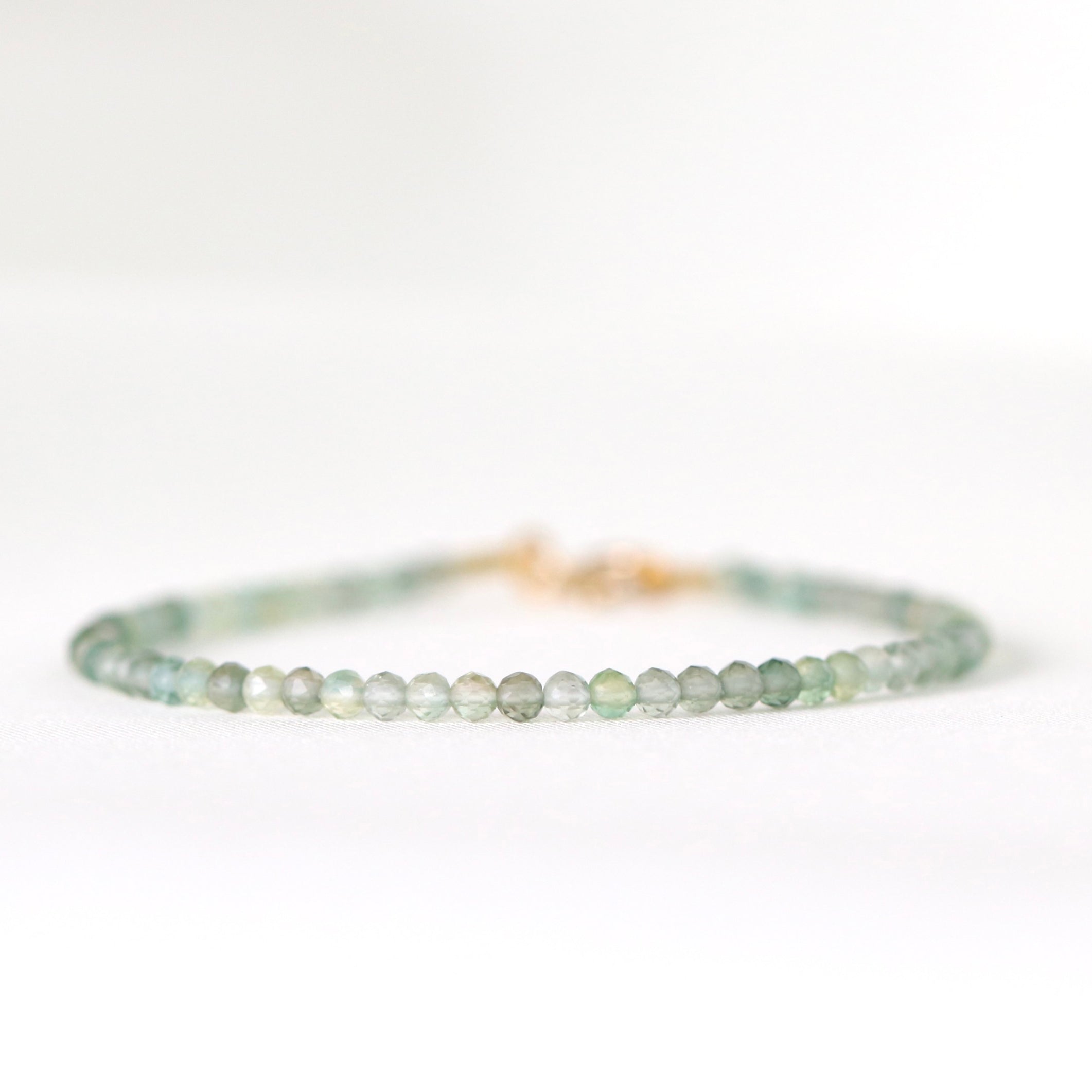 Elegant Green Amethyst bracelet, timeless handmade design