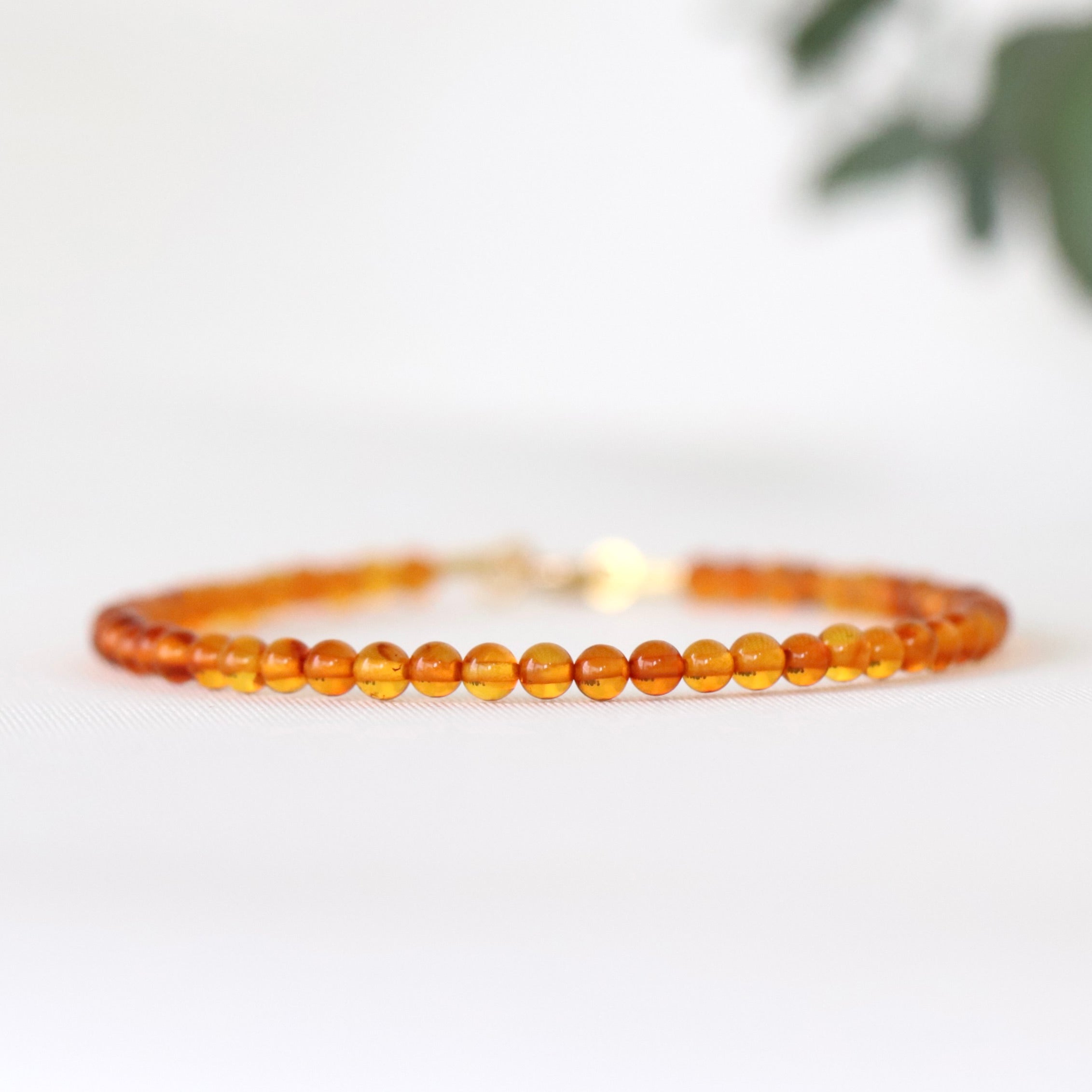 Elegant Honey Baltic Amber bracelet, handcrafted