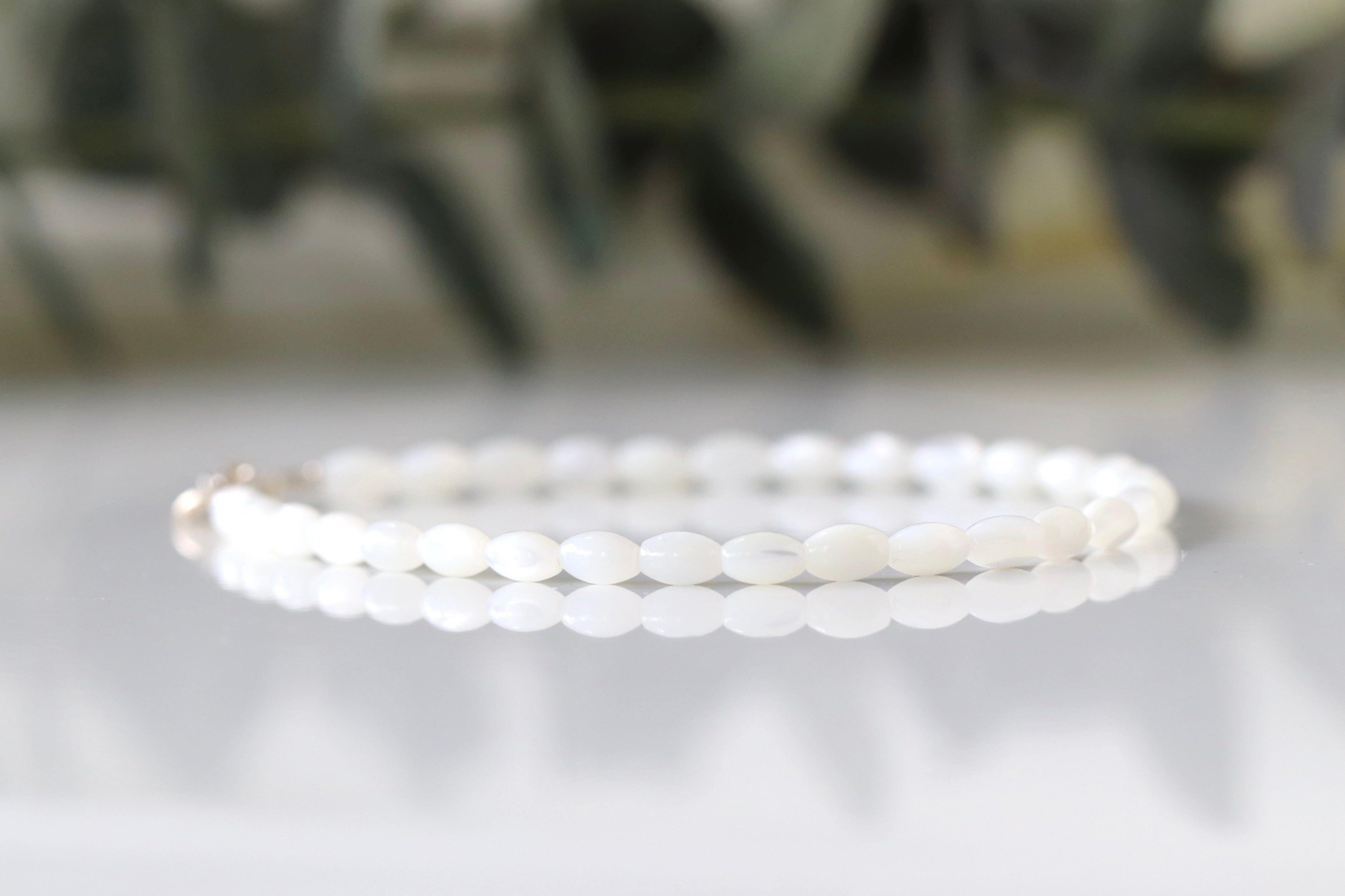 Elegant Mother of Pearl bracelet, handcrafted jewelry