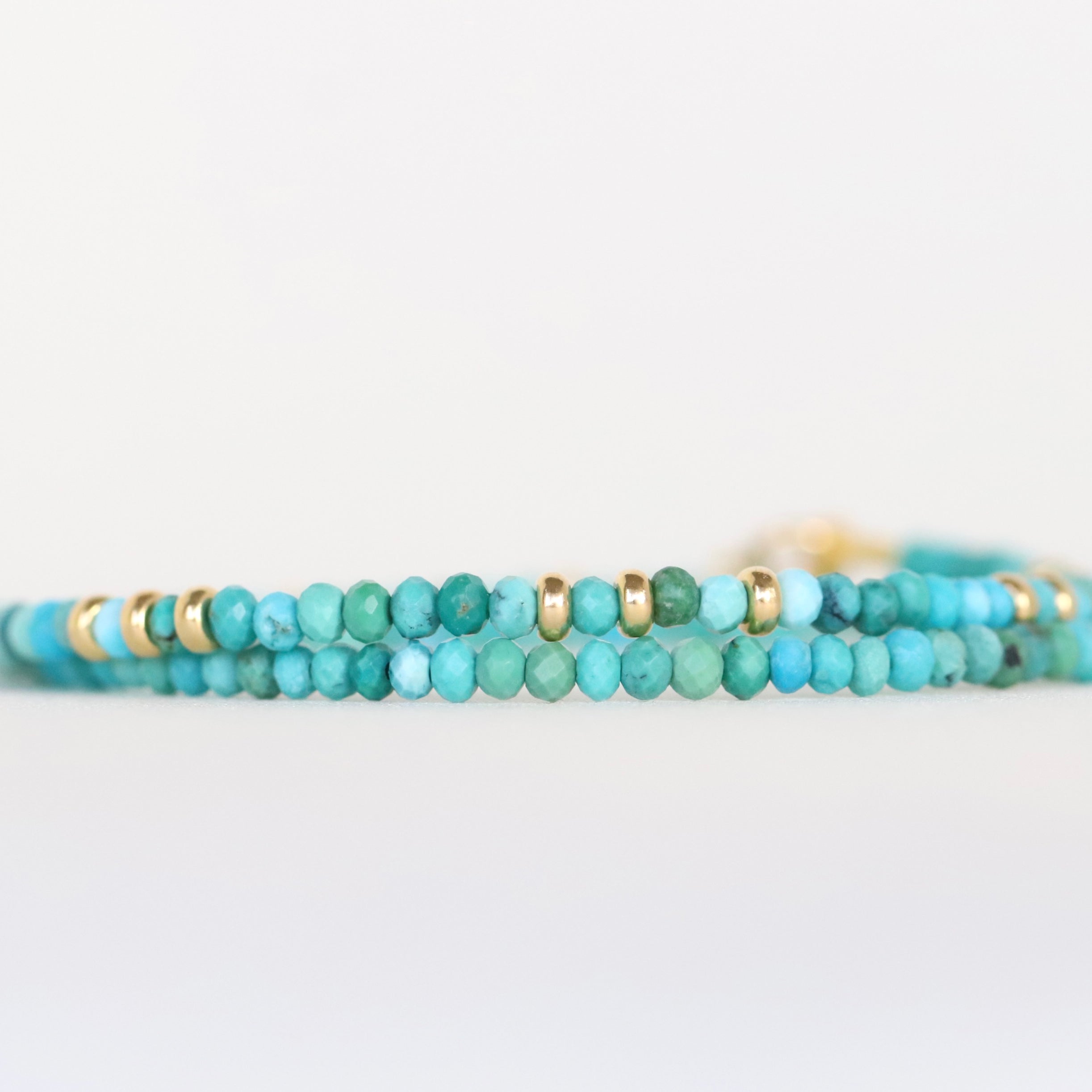 Elegant Natural Turquoise bracelet with silver accents