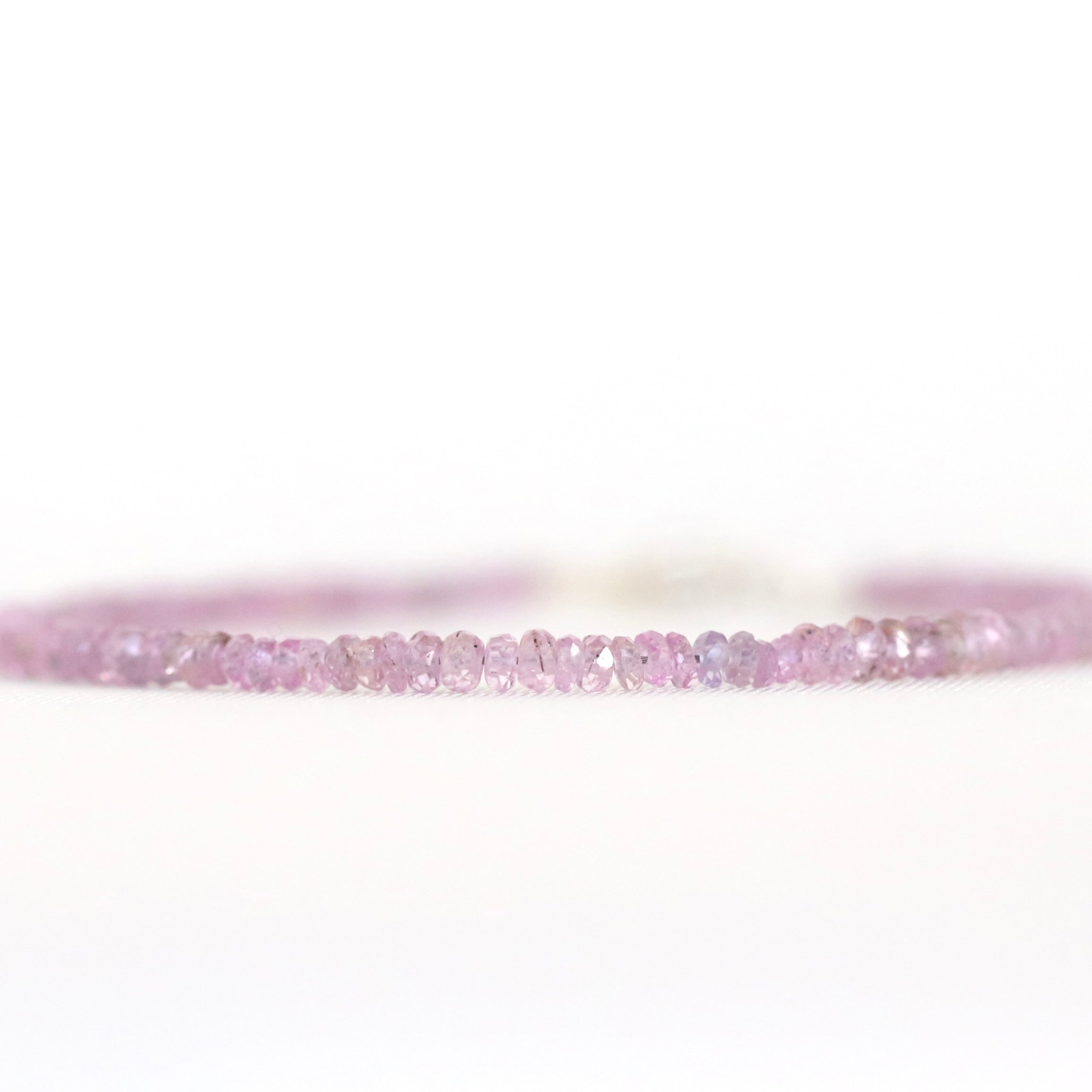 Elegant Pink Sapphire bracelet, handcrafted jewelry