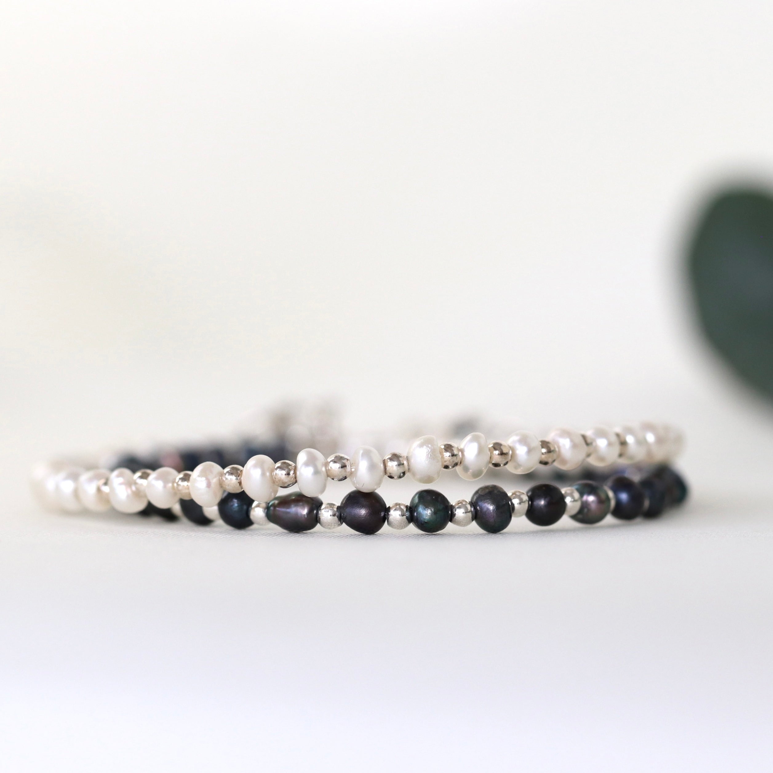 Elegant Tahitian Pearl bracelet with sterling silver