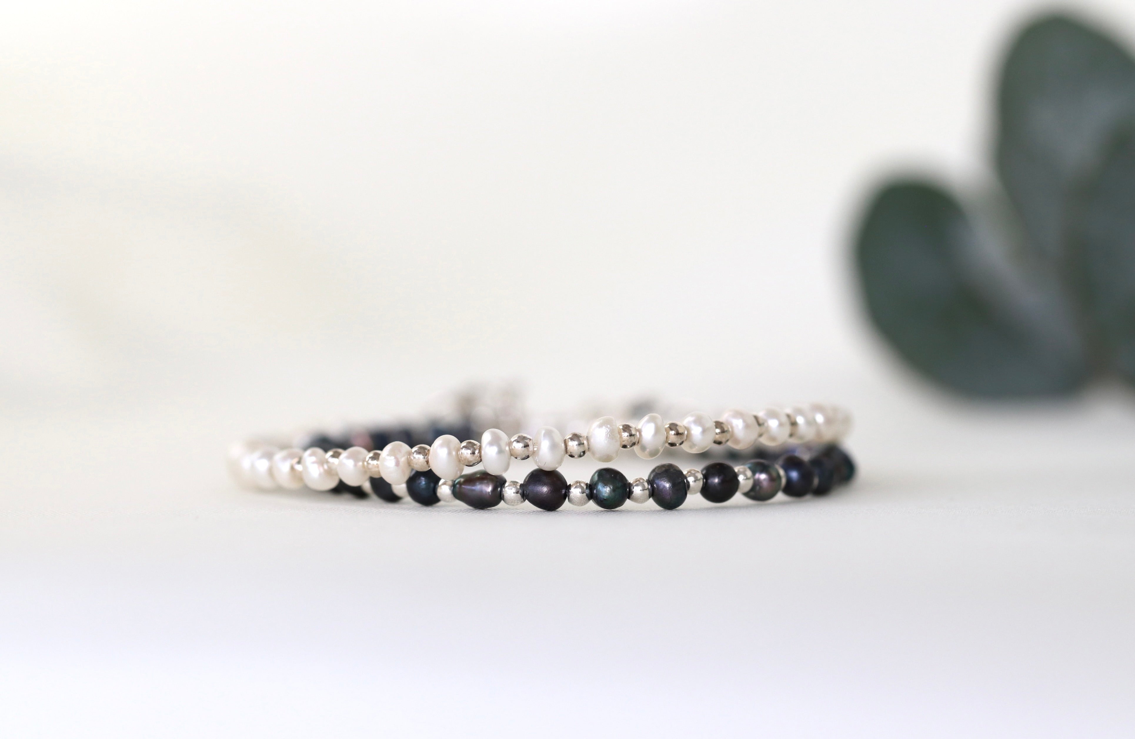 Elegant Tahitian Pearl bracelet with sterling silver