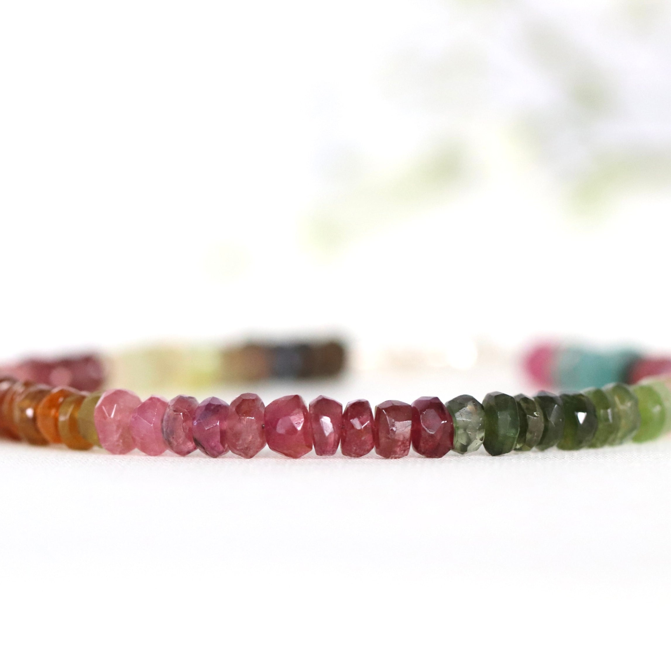 Elegant Watermelon Tourmaline bracelet, handcrafted