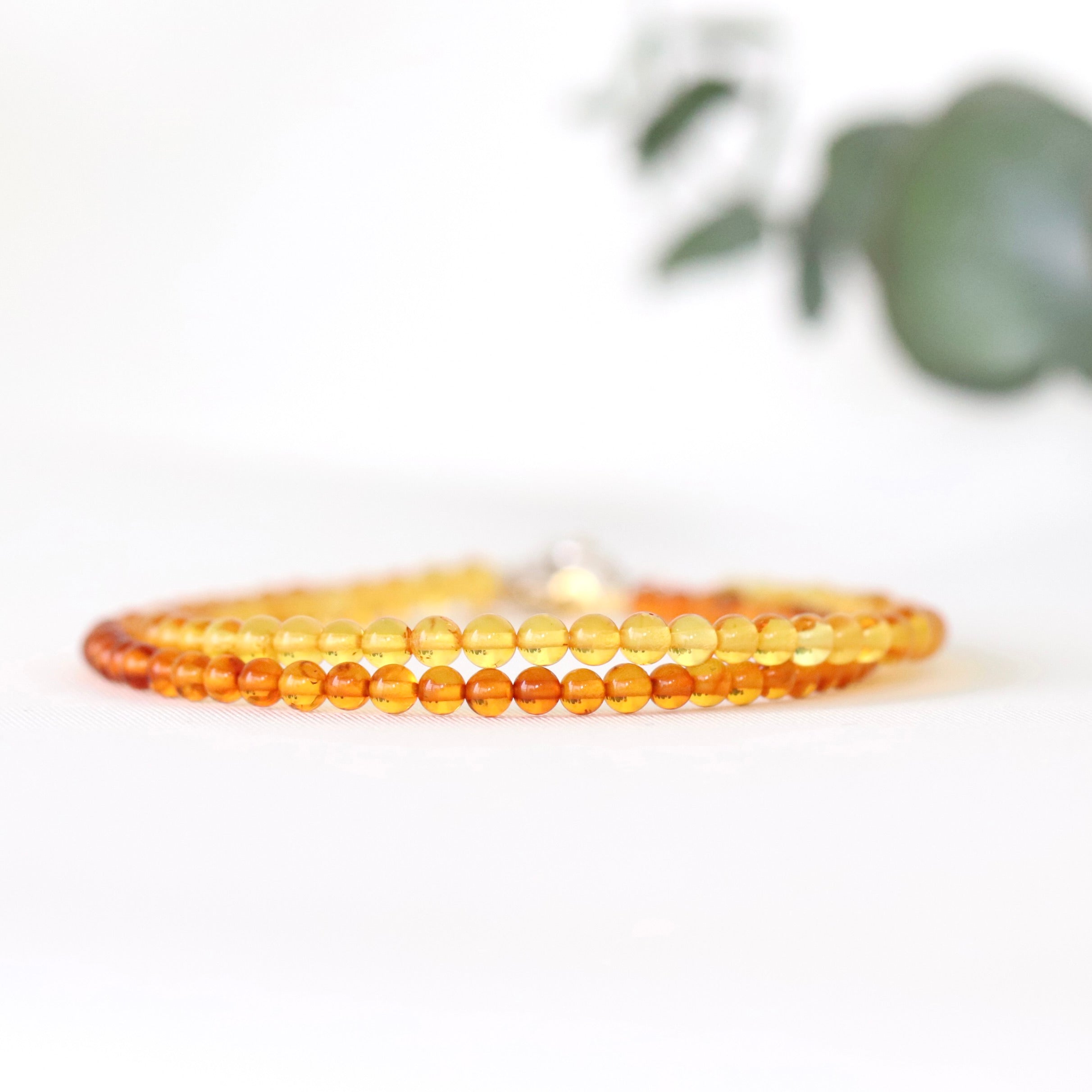 Elegant Yellow Baltic Amber bracelet, handcrafted