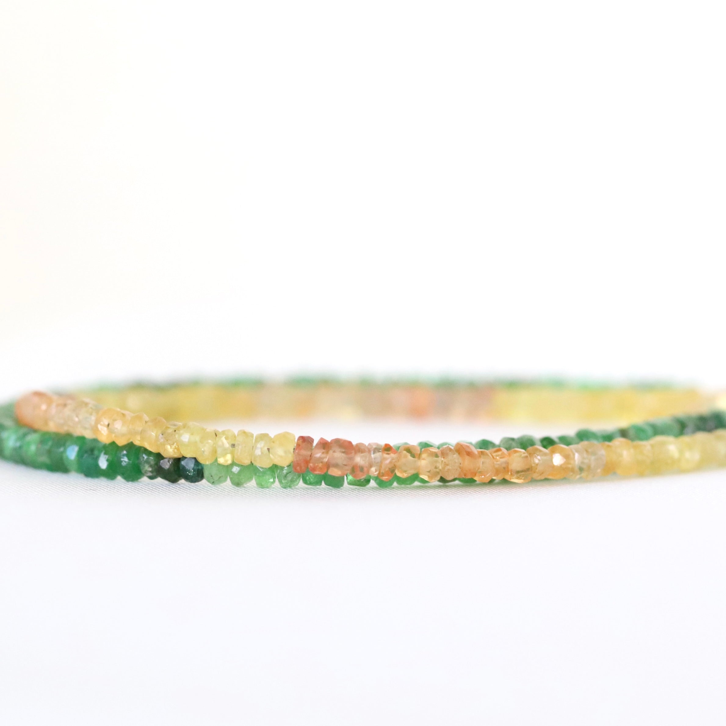 Elegant Yellow Orange Sapphire bracelet, handcrafted