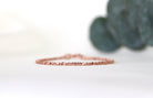 Handmade 24k Rose Gold Vermeil Karen Hill Tribe bead bracelet, elegant minimalist jewelry by Oberia