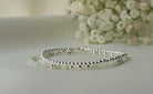 Handmade Delicate Burma Jade Bracelet by Oberia Jewelry, dainty minimalist jewelry with timeless design