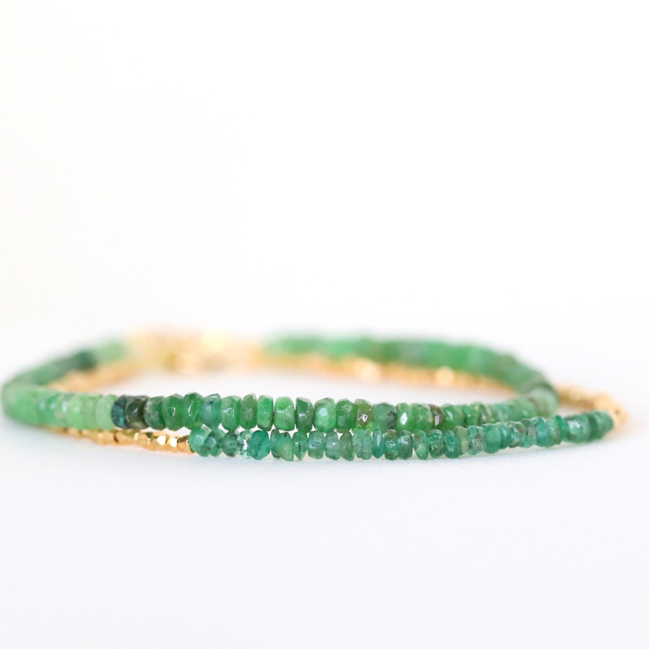 Handmade Green Tsavorite bracelet, dainty minimalist jewelry by Oberia Jewelry