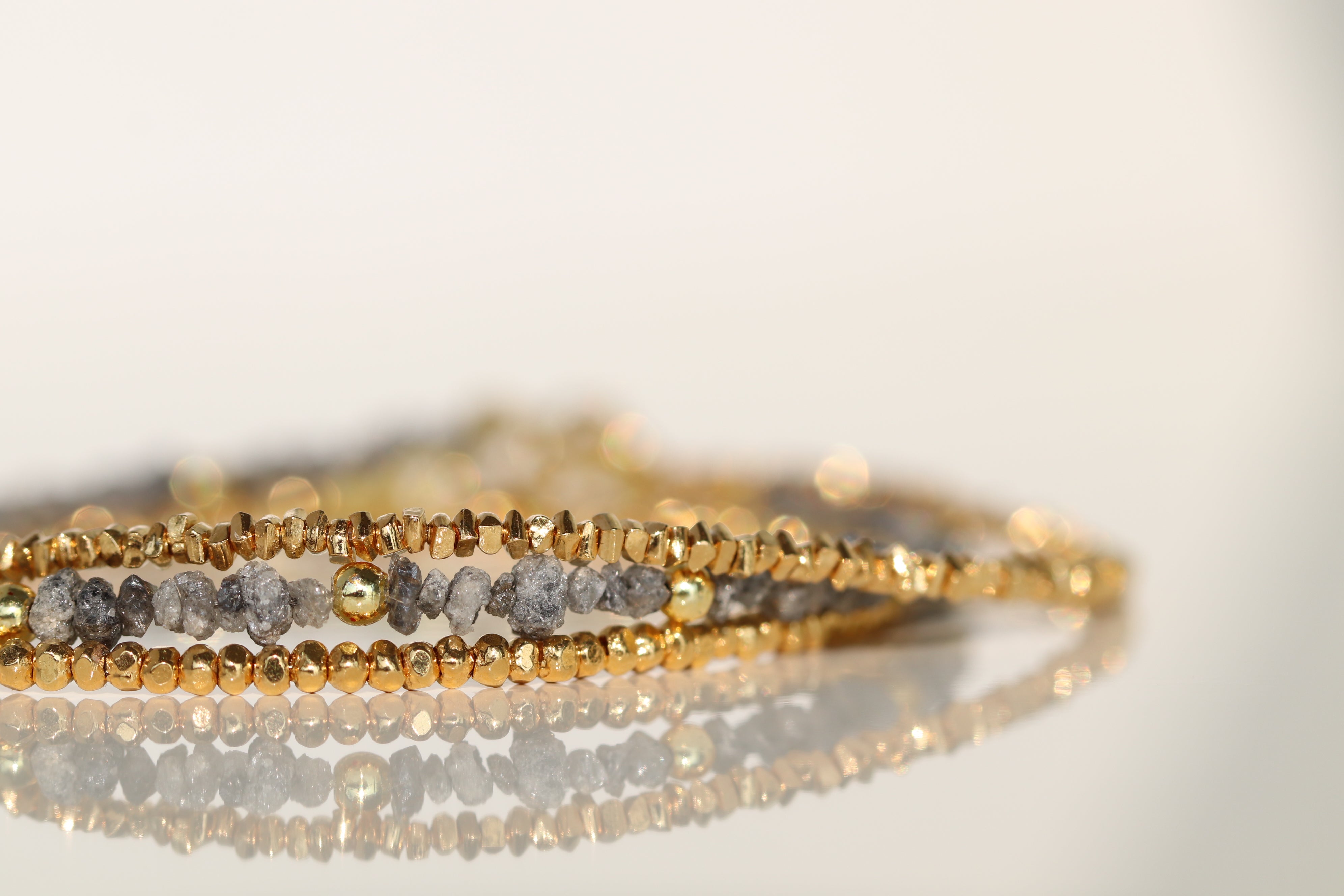 Handmade Karen Hill Tribe 24k gold vermeil thin bracelet, dainty minimalist jewelry by Oberia