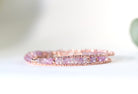 Handmade Pink Amethyst bracelet with 14k rose gold filled beads, elegant minimalist jewelry by Oberia