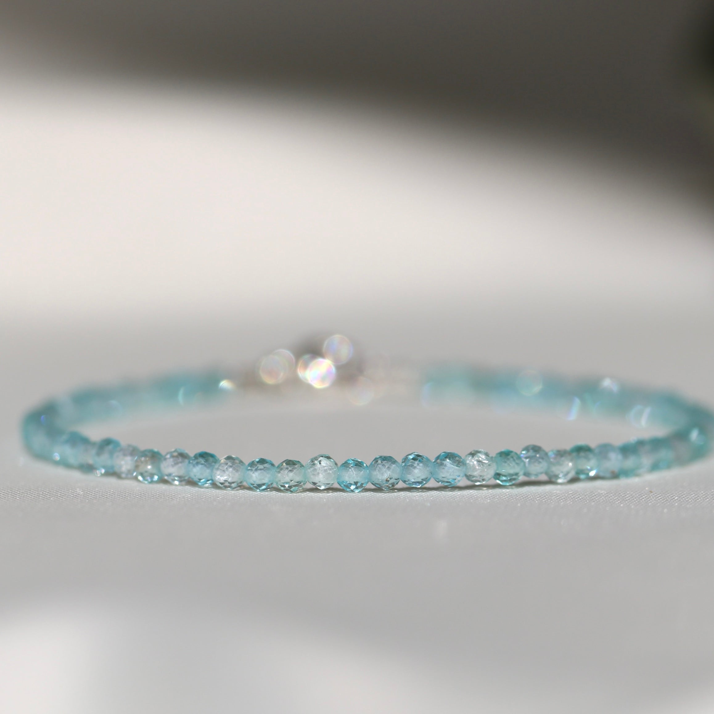 High clarity Blue Apatite bracelet by Oberia Jewelry