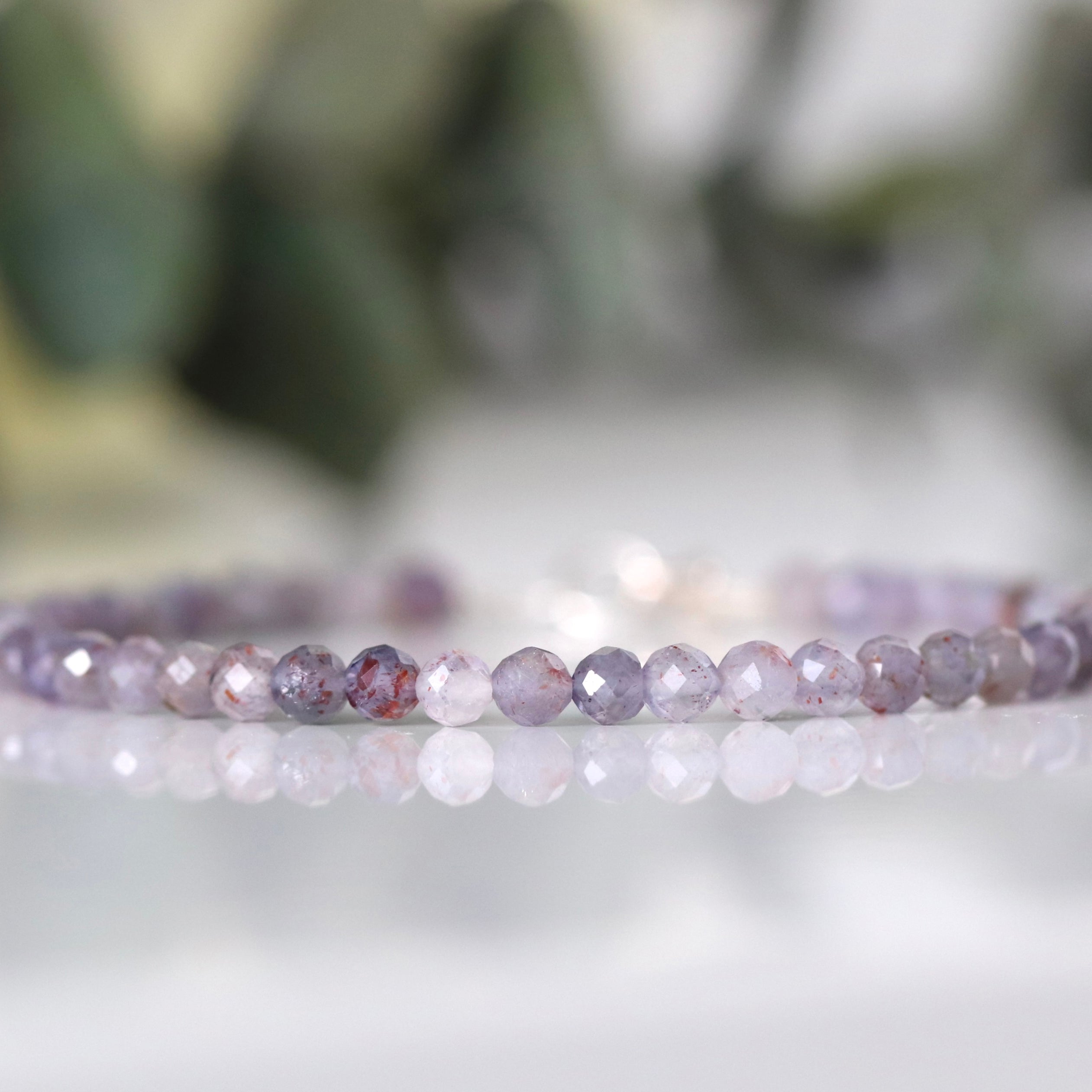 Iolite bracelet with Sunstone inclusions