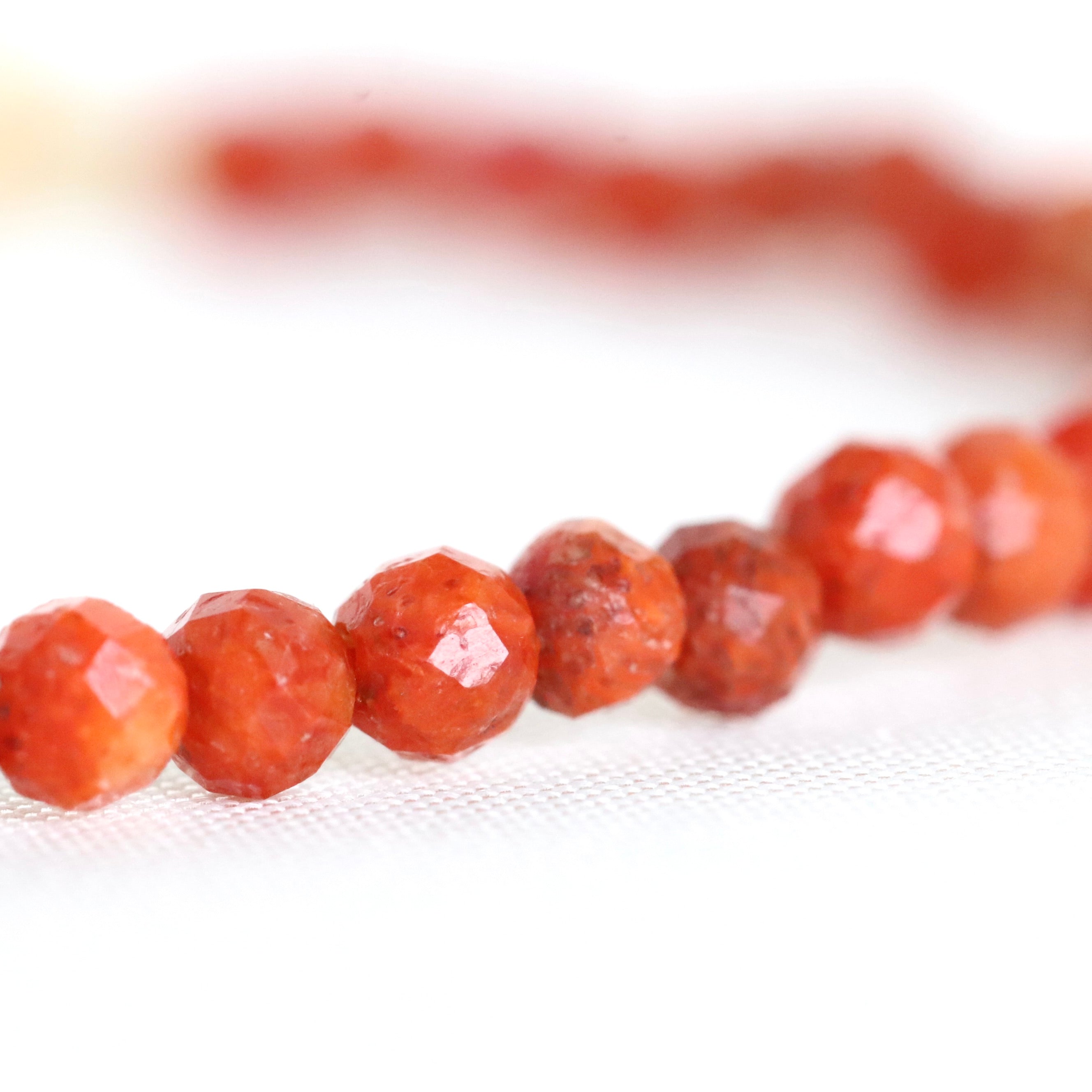 Dainty handmade Red Coral bracelet
