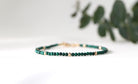 Malachite bracelet with 14k gold filled beads by Oberia Jewelry