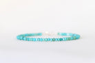 Minimalist 3mm Turquoise bracelet, sterling silver