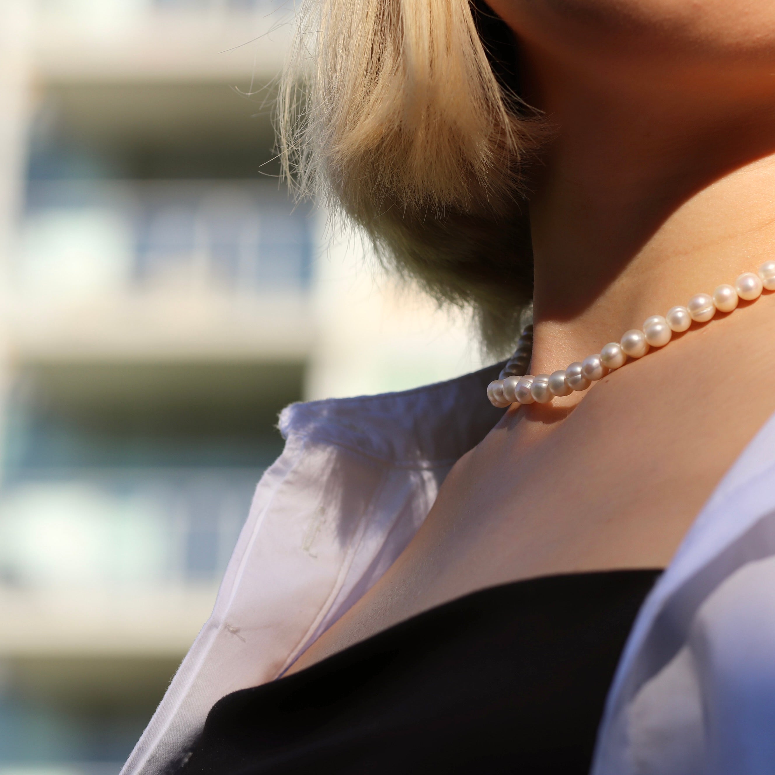 Minimalist 8mm Freshwater Pearl necklace