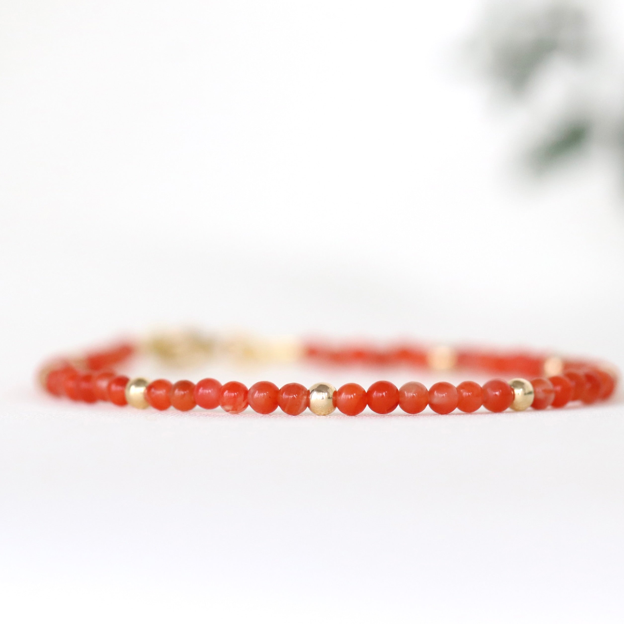 Minimalist Carnelian bracelet, timeless design
